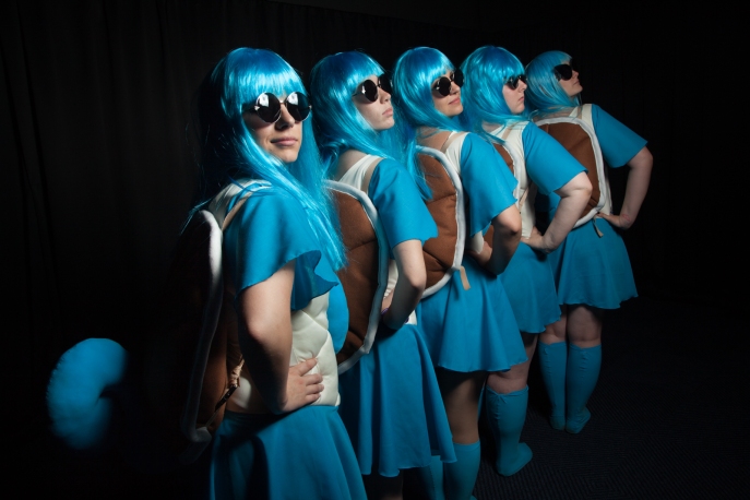 ""Here comes the SquirtleSquad" is the name of the episode they the squad for the first time , which is cool. And I love the Charcters cause they typical squirtles ,hard on the outside ,soft on the inside 💙" - Ange Cosplayers: Kali Kitty , Ange, Thyla Dominique Jane, Kerryn du Plessis, Peta Pie Hewson Characters: Squirtle Squad From: Pokémon Photographer: @cosweplayproject, @jaycaboz