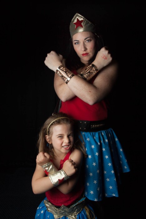 "I made my daughter a Wonder Woman costume earlier in the year and she wanted us to be "matchy matchy" for rAge so I whipped up a Pin-up Wonder Woman costume just for the day." Cosplayer: Teri Ferreira Character: Wonder Woman and Wonder Woman From: Photographer: @cosweplayproject, @jaycaboz and @carynsadventuretime